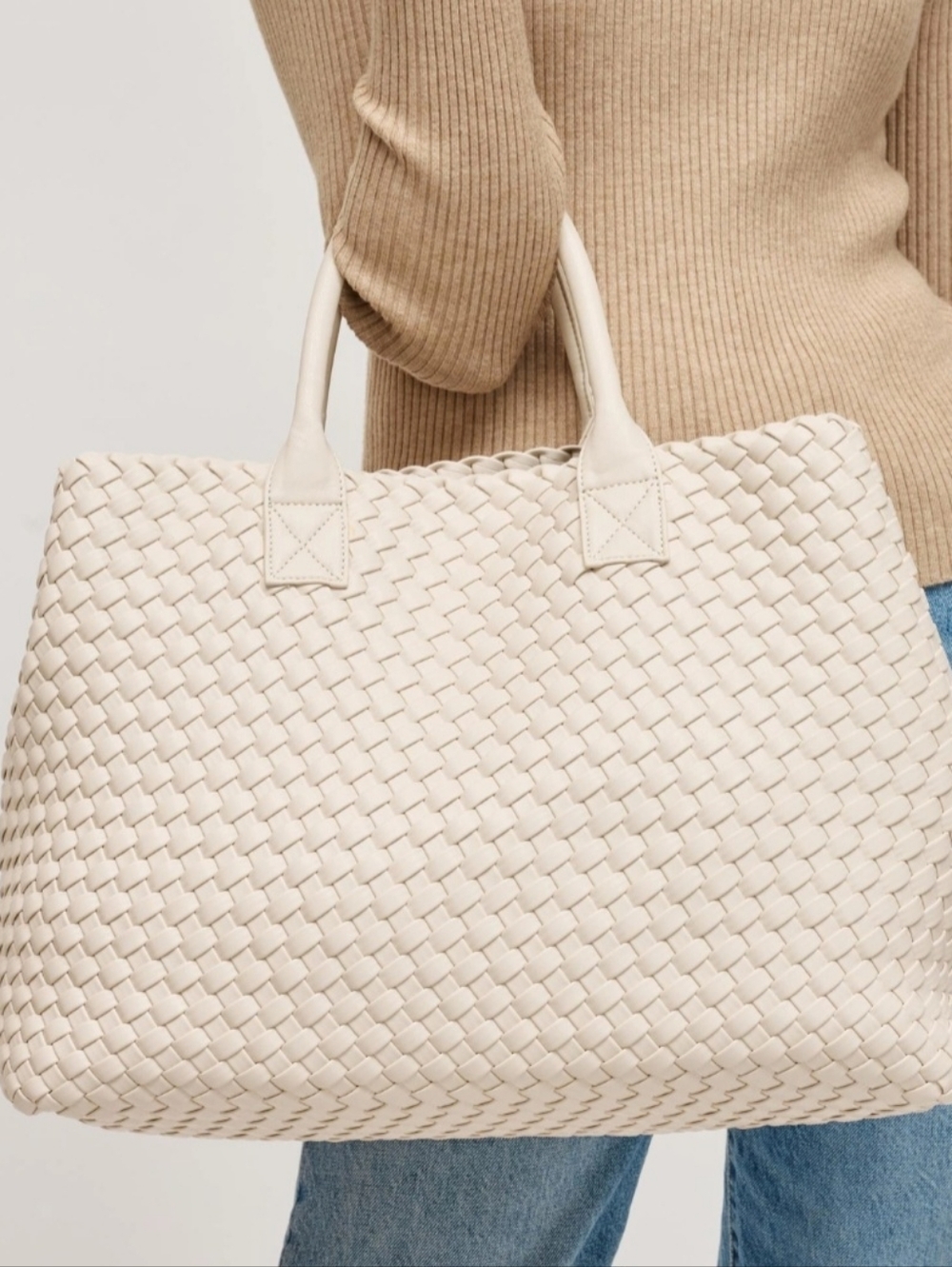 #97387 Fabulous Ithaca Woven Vegan Leather Tote Bag Handbag - Picture 7 of 7